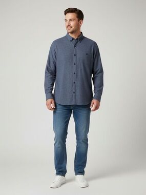 Weatherproof Vintage Blue Chambray Button-Up Shirt X-Large